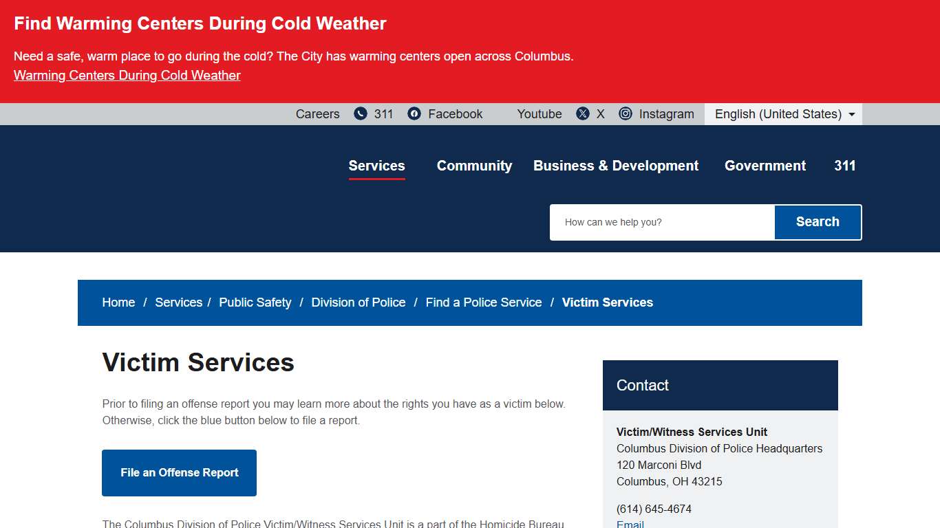 Victim Services - City of Columbus, Ohio