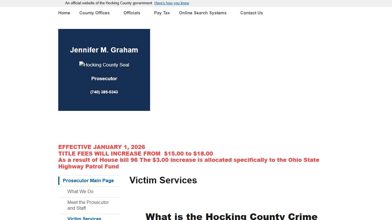 Victim Services Hocking County